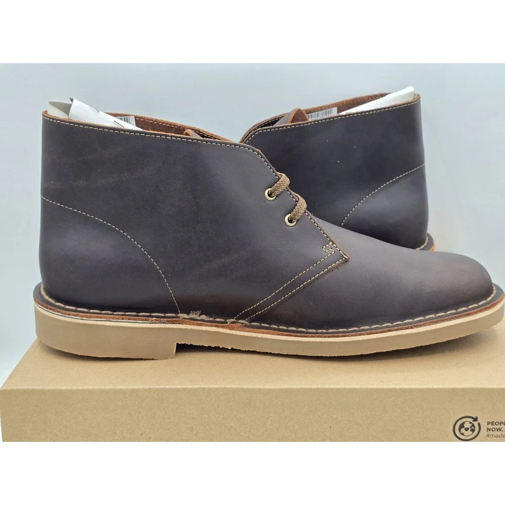 Man's Boots Clarks Bushacre 3 - Sz‎ 11.5 W WIDE Beeswax Brown 53528 NIB